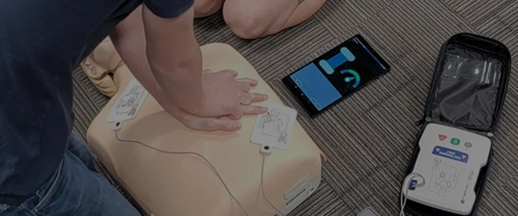 image of students at evolution practicing CPR skills